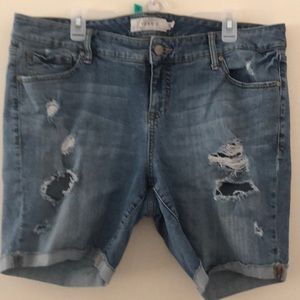 Distressed Jean Shorts